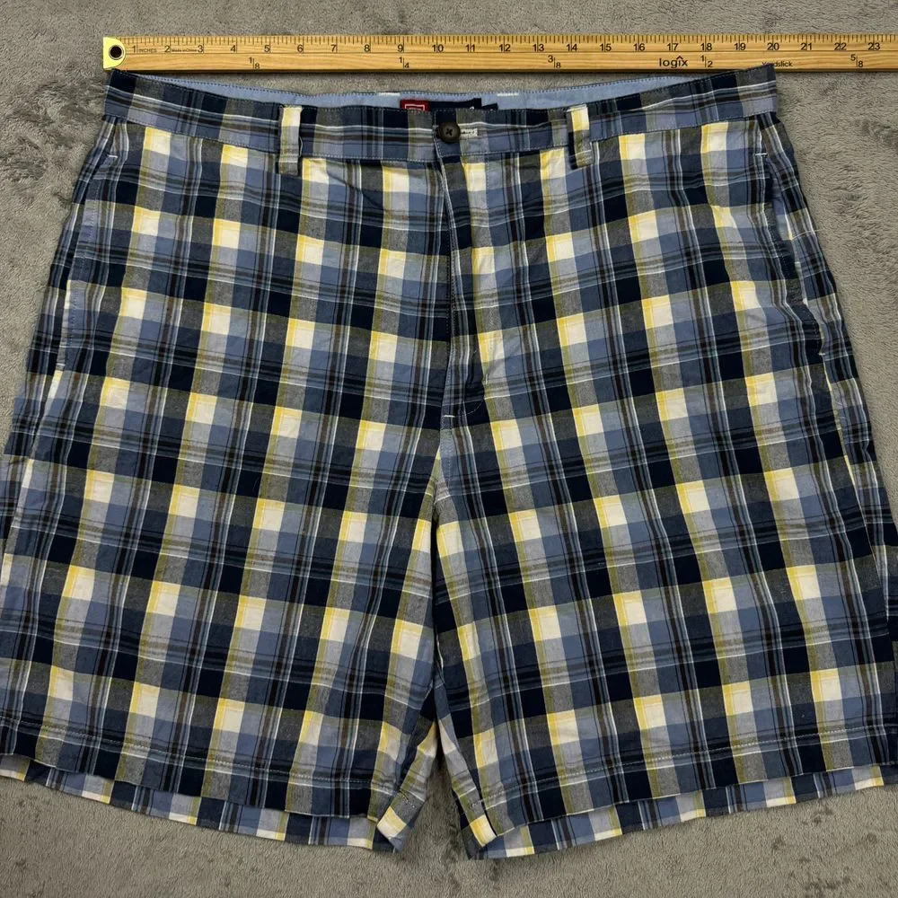 Vintage‎ Chaps Ralph Lauren Shorts Men's Size 40 Plaid Flat Front